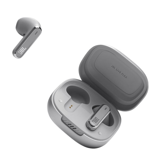 JBL Live Flex - Silver - True wireless Noise Cancelling earbuds - Detailshot 5 image number null